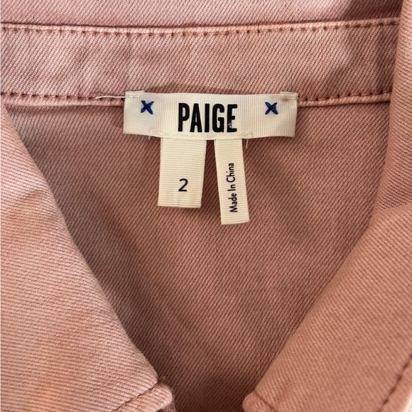 Paige Anessa Pink Cropped Wide-Leg Jumpsuit Anthropologie Women’s Size 2 - Picture 11 of 13